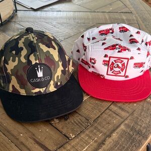 Camo and Fire Truck Toddler Kids Hats